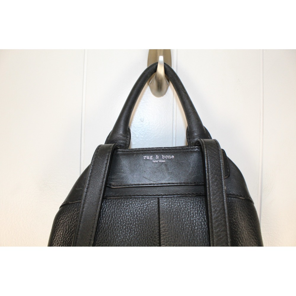 Rag & Bone Pilot Backpack in Black Pebbled Leather - Picture 8 of 10